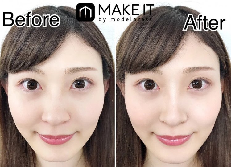 メイクで鼻が小さくなる比較